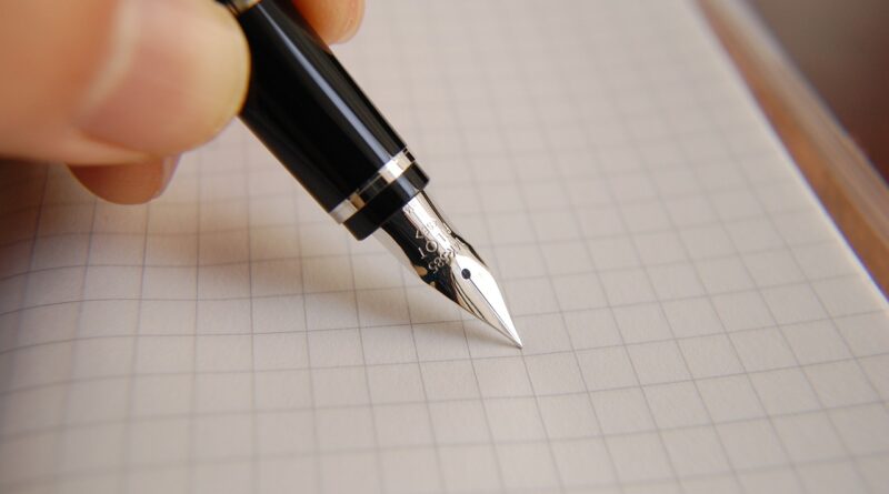 fountain pen in school